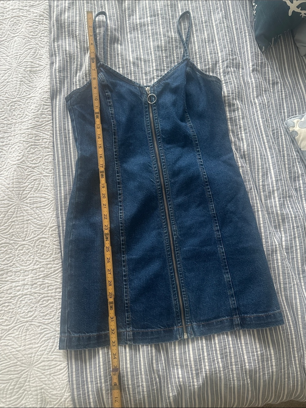 Topshop Indigo Denim Mini Dress - Picture 4 of 5